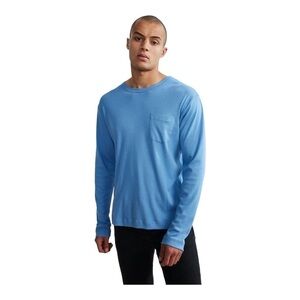 Nn07 light blue Arnold long sleeve pocket tshirt